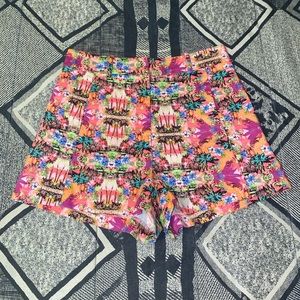 High-Waisted Paradise Kaleidoscope Shorts